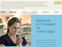 Tablet Screenshot of nandiyoga.ch